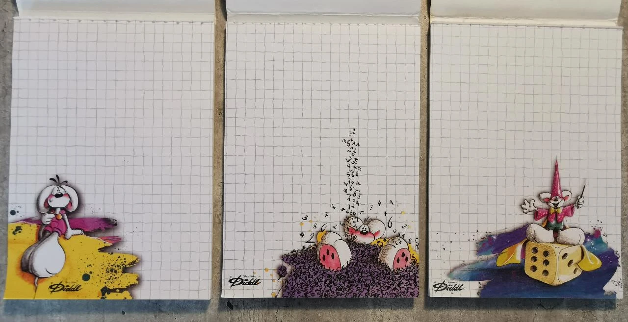 Lot feuilles Diddl A6 vintage